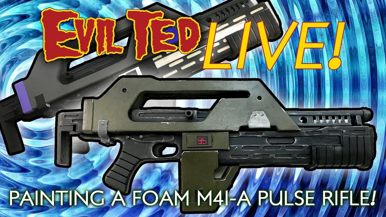 Evil Ted Live Painting a Foam Pulse Rifle